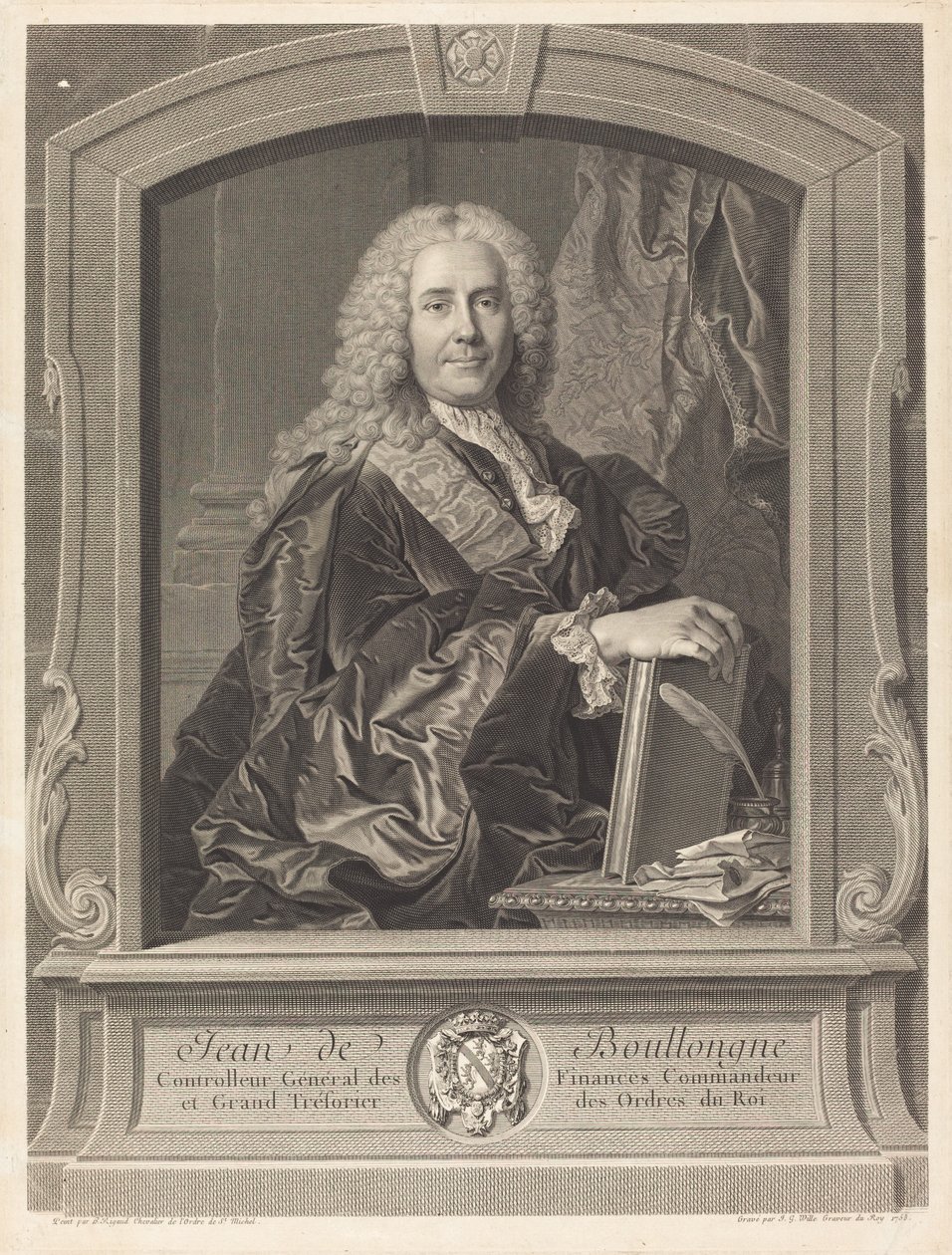 Boullongne-i János alkotó: Johann Georg Wille after Hyacinthe Rigaud