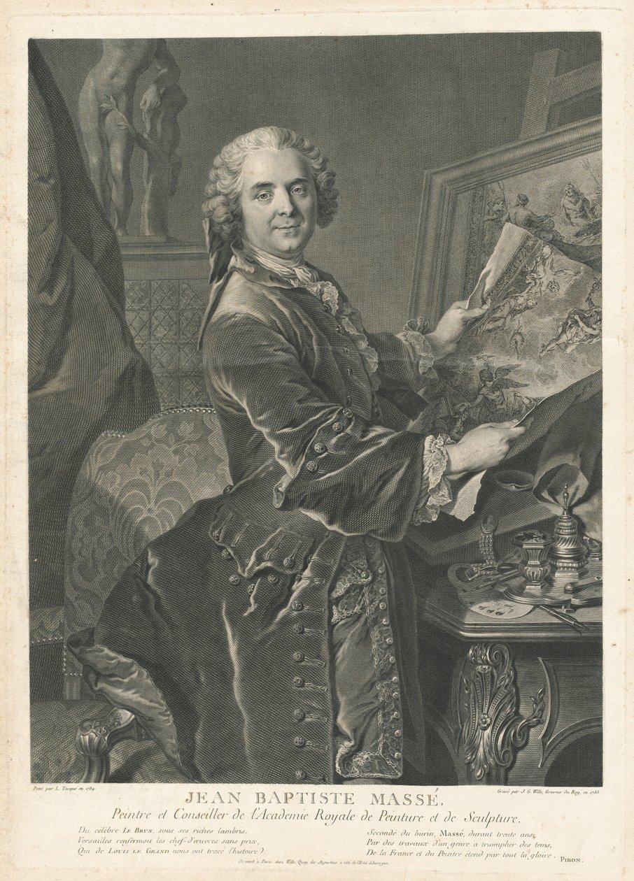 Jean Baptiste mise alkotó: Johann Georg Wille after Louis Tocqué
