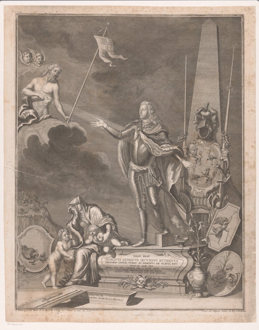 Heinrich II von Reuss-Obergreiz emlékműve alkotó: Johann Georg Wolffgang
