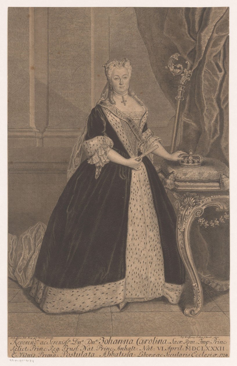 Johanna Charlotte Anhalt-Dessau portréja alkotó: Johann Georg Wolffgang