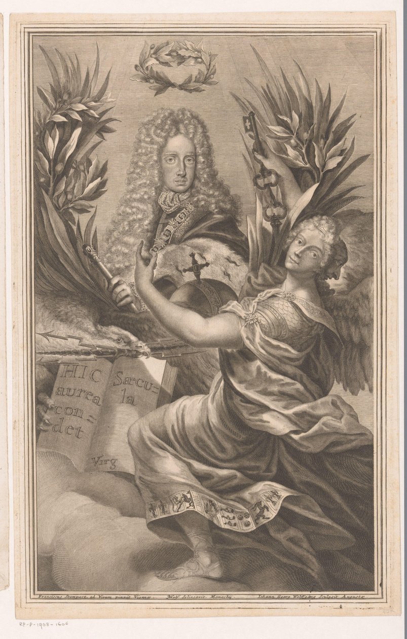 Egy uralkodó, esetleg VI. Károly római római császár portréja alkotó: Johann Georg Wolffgang