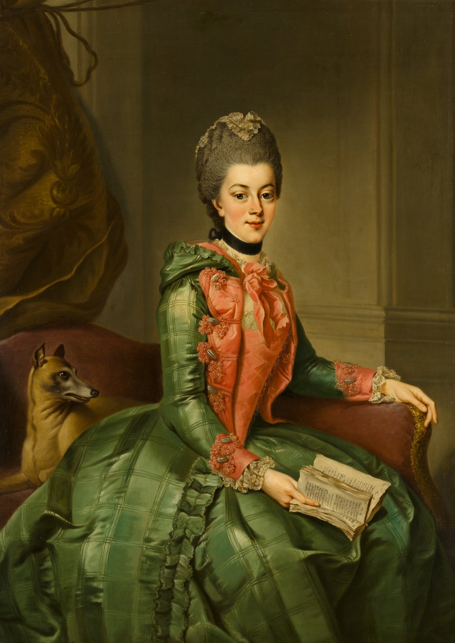 Frederika Sophia Wilhelmina hercegnő (1751-1820, 1768-1769 körül) portréja alkotó: Johann Georg Ziesenis