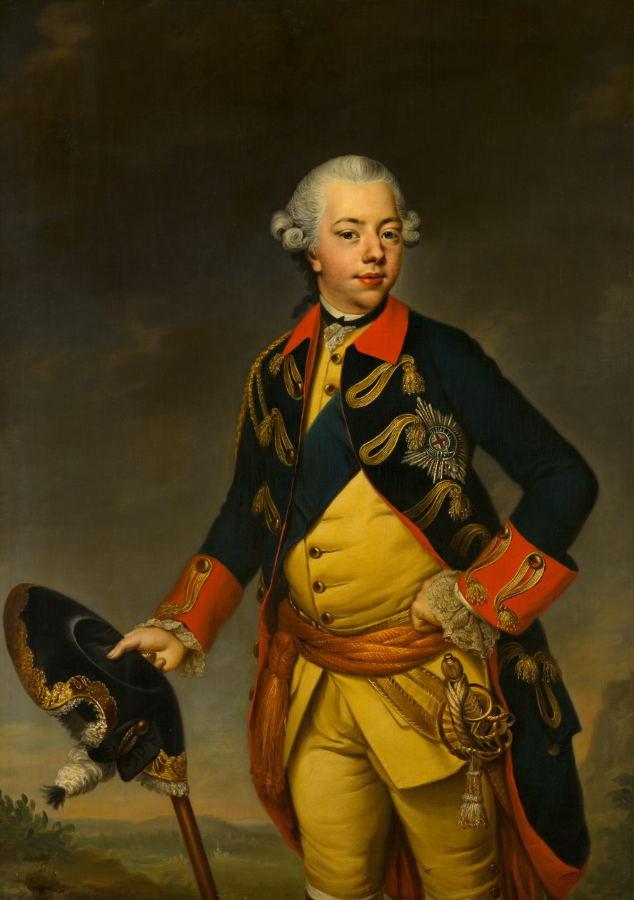 Stadholder William V. portréja alkotó: Johann Georg Ziesenis