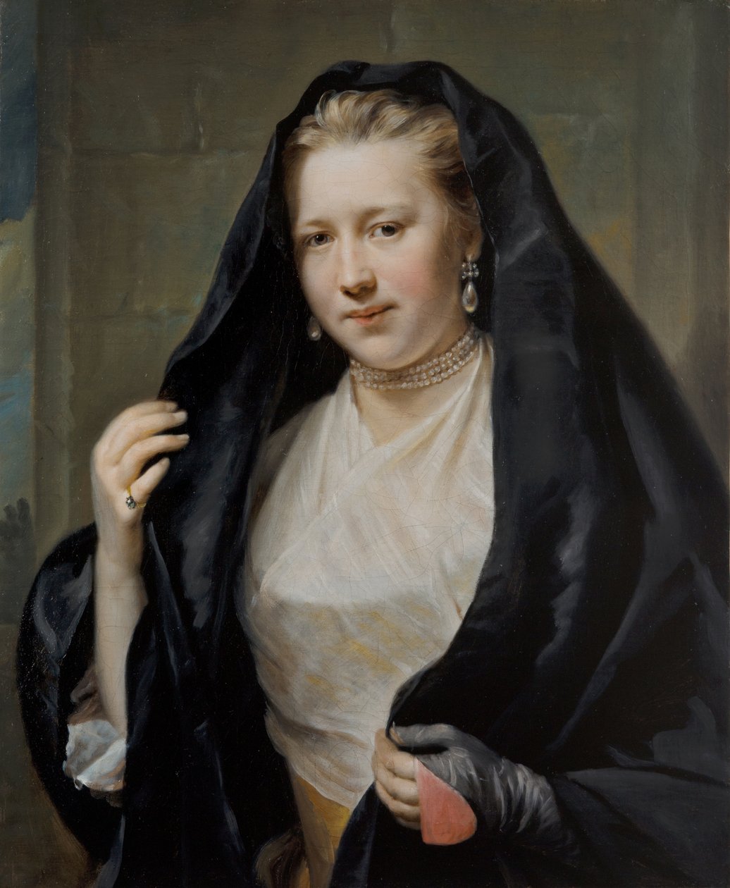 Egy elegáns hölgy portréja alkotó: Johann Georg Ziesenis