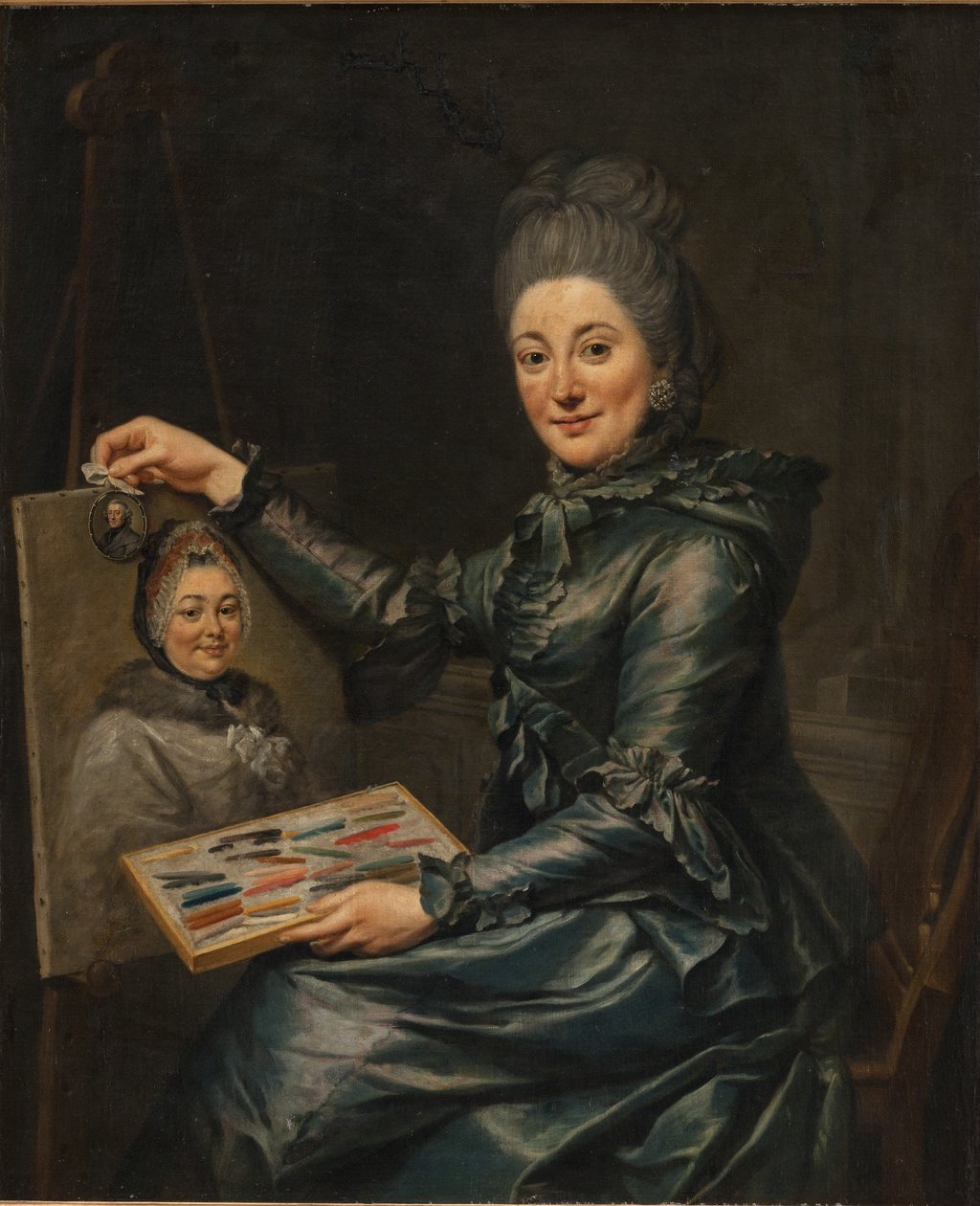 A művész lányának, Erzsébetnek, Lampe házas portréja alkotó: Johann Georg Ziesenis