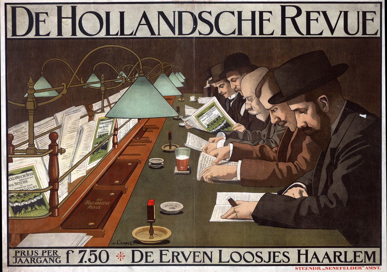 A "De Hollandsche Revue" reklámja alkotó: Johann Georg van Caspel