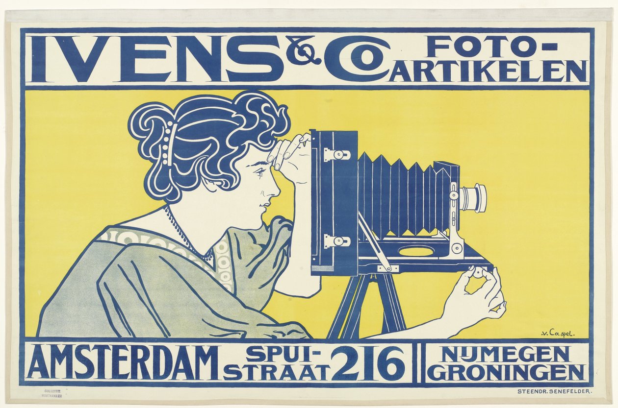 Reklámplakátok az Ivens & Co és a Guy de Coral & Co Ivens & Co. Fotós cikkek. Amsterdam Spuistraat 216 Nijmegen, Groningen (cím a tárgyon) alkotó: Johann Georg van Caspel