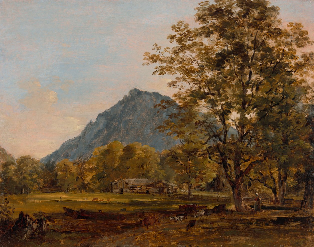 Egy parasztház a bajor Alpokban alkotó: Johann Georg von Dillis