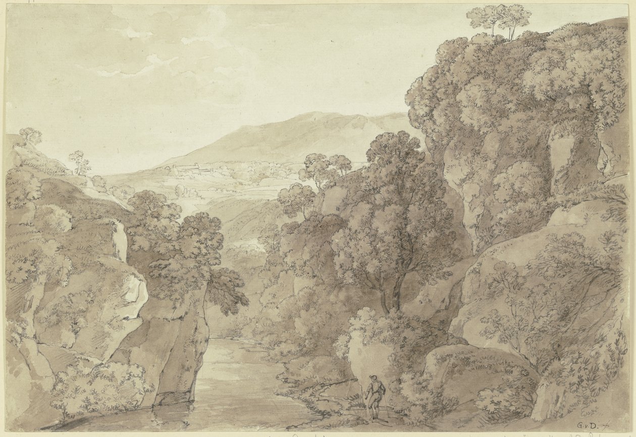 Vidék Subiaco közelében alkotó: Johann Georg von Dillis