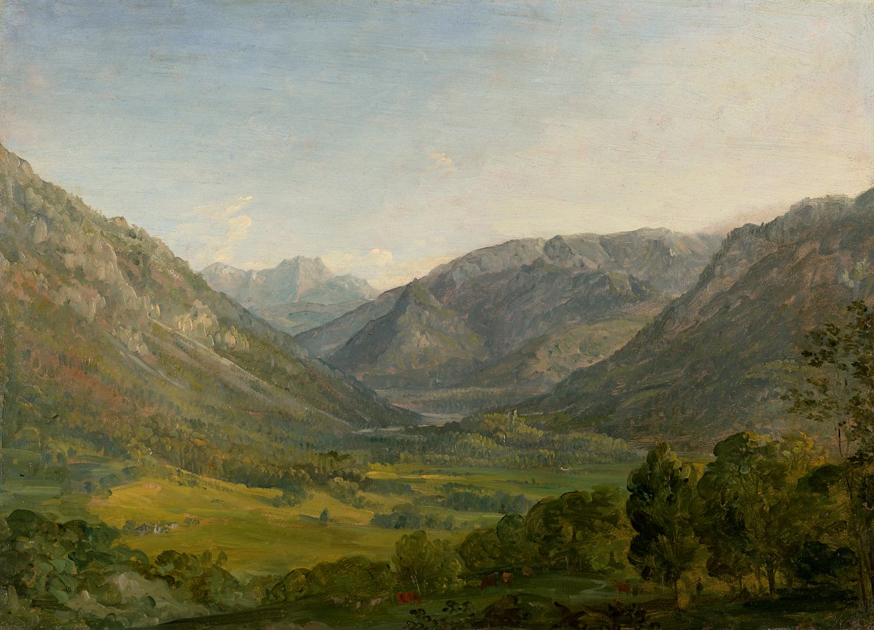 Hegyi völgy (Ruhpolding melletti terület) alkotó: Johann Georg von Dillis