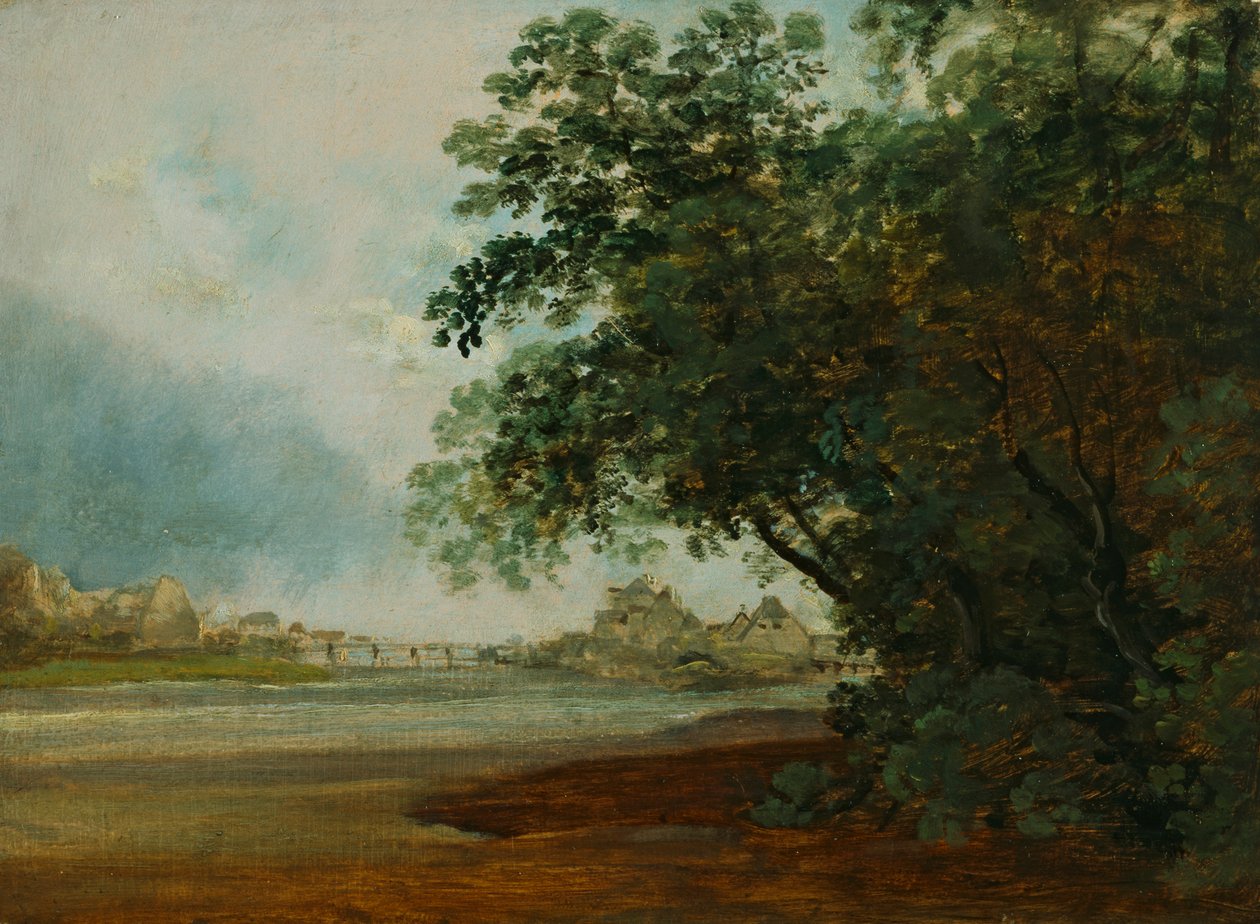 Az Isar a Prater-szigettel alkotó: Johann Georg von Dillis