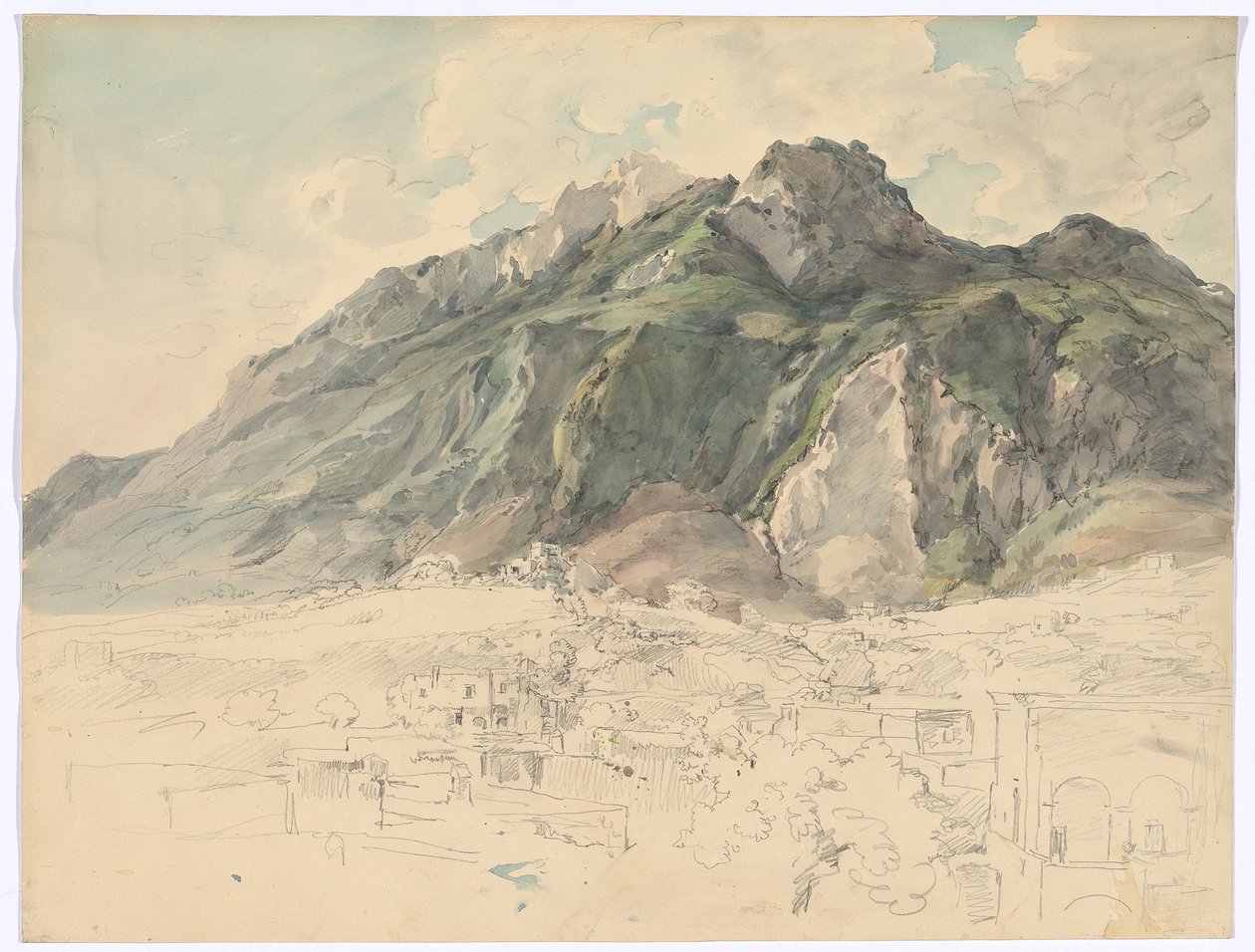 Monte Epomeo Ischia szigetén alkotó: Johann Georg von Dillis