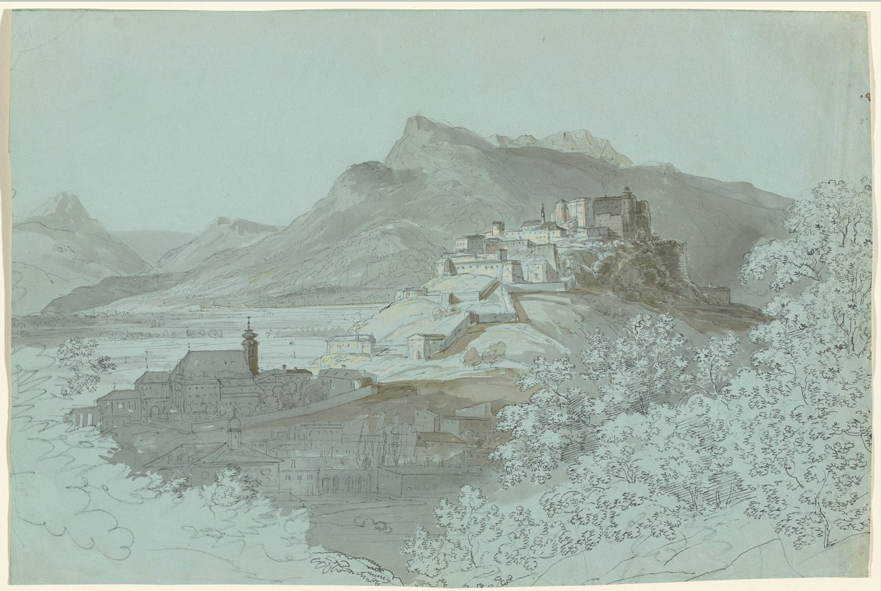 Kilátás Salzburgra alkotó: Johann Georg von Dillis