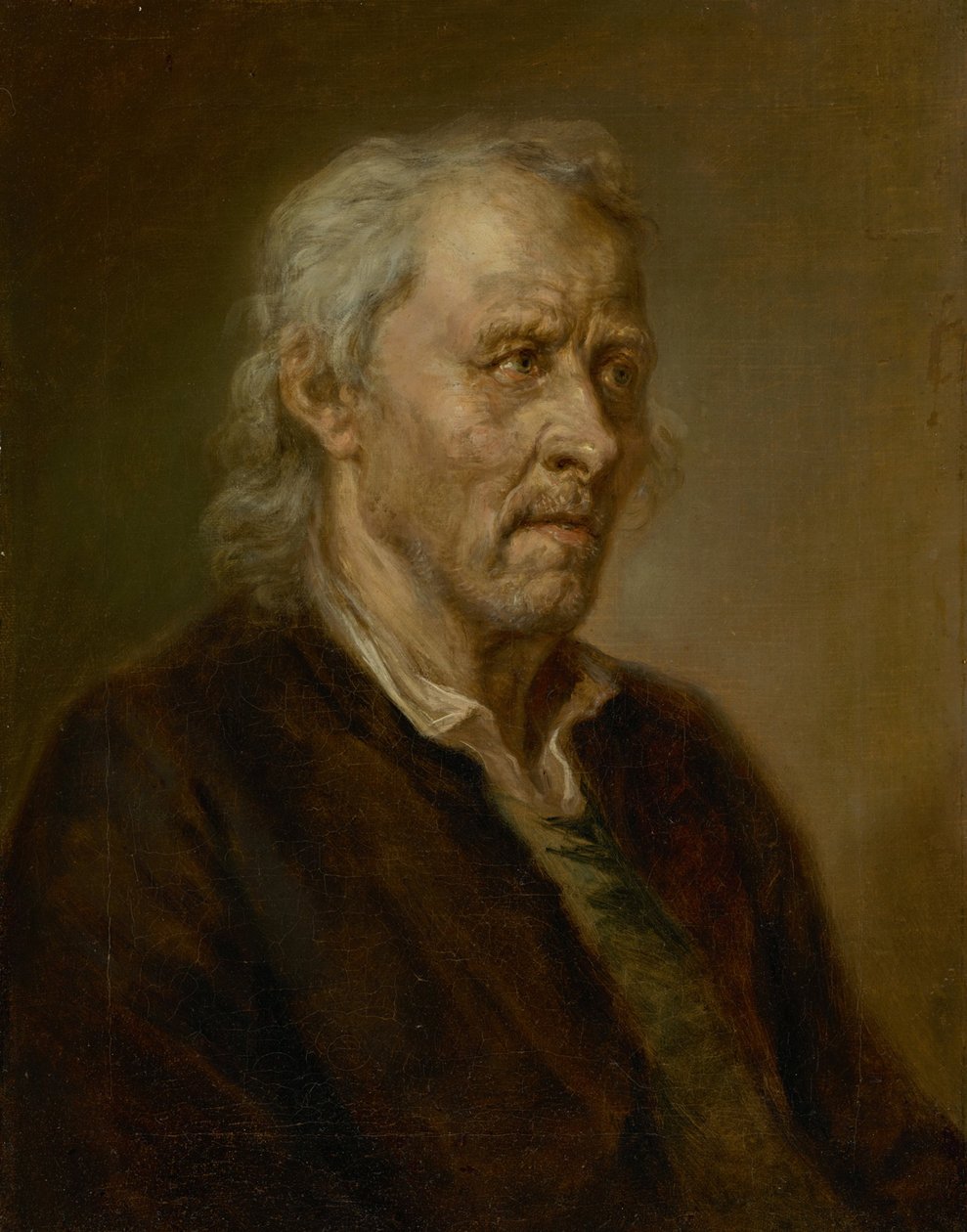 Egy fehér hajú öregember portréja alkotó: Johann Georg von Edlinger