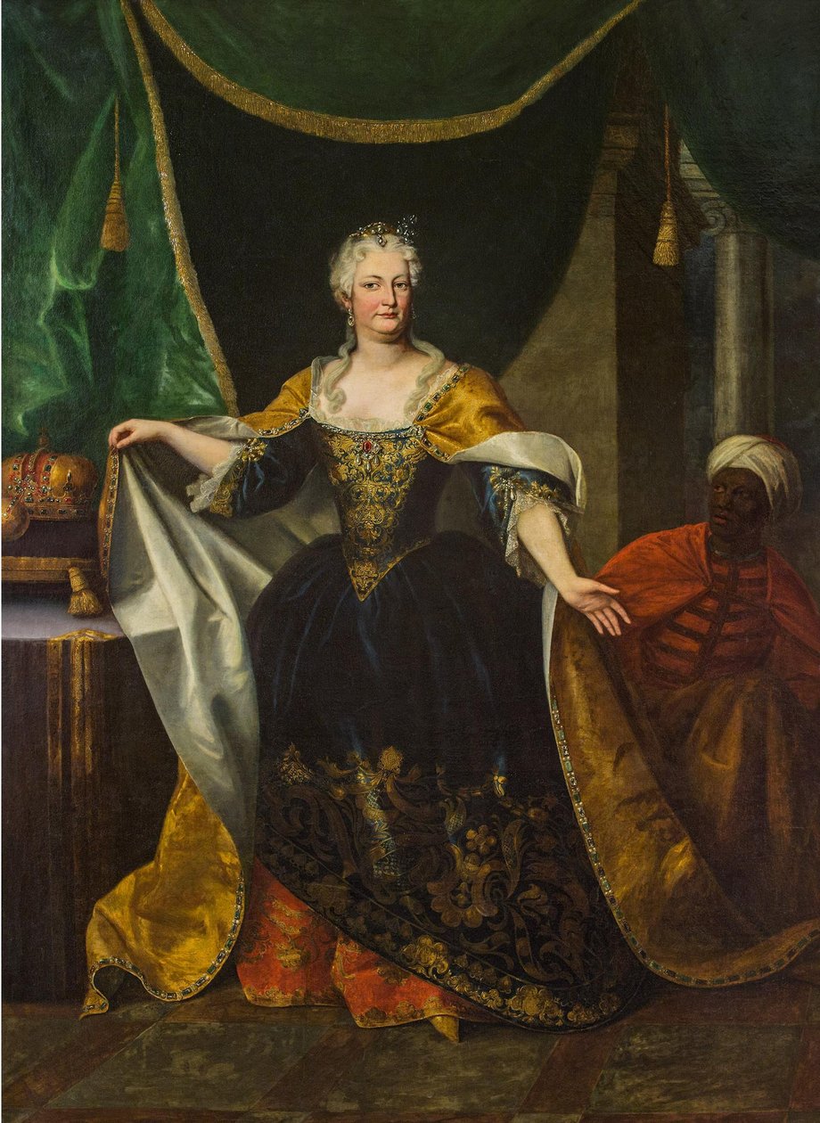 Brunswick-Wolfenbütteli Christine Erzsébet (1691-1750), VI. Károly római császár (1685-1740) felesége portréja. alkotó: Johann Gottfried Auerbach