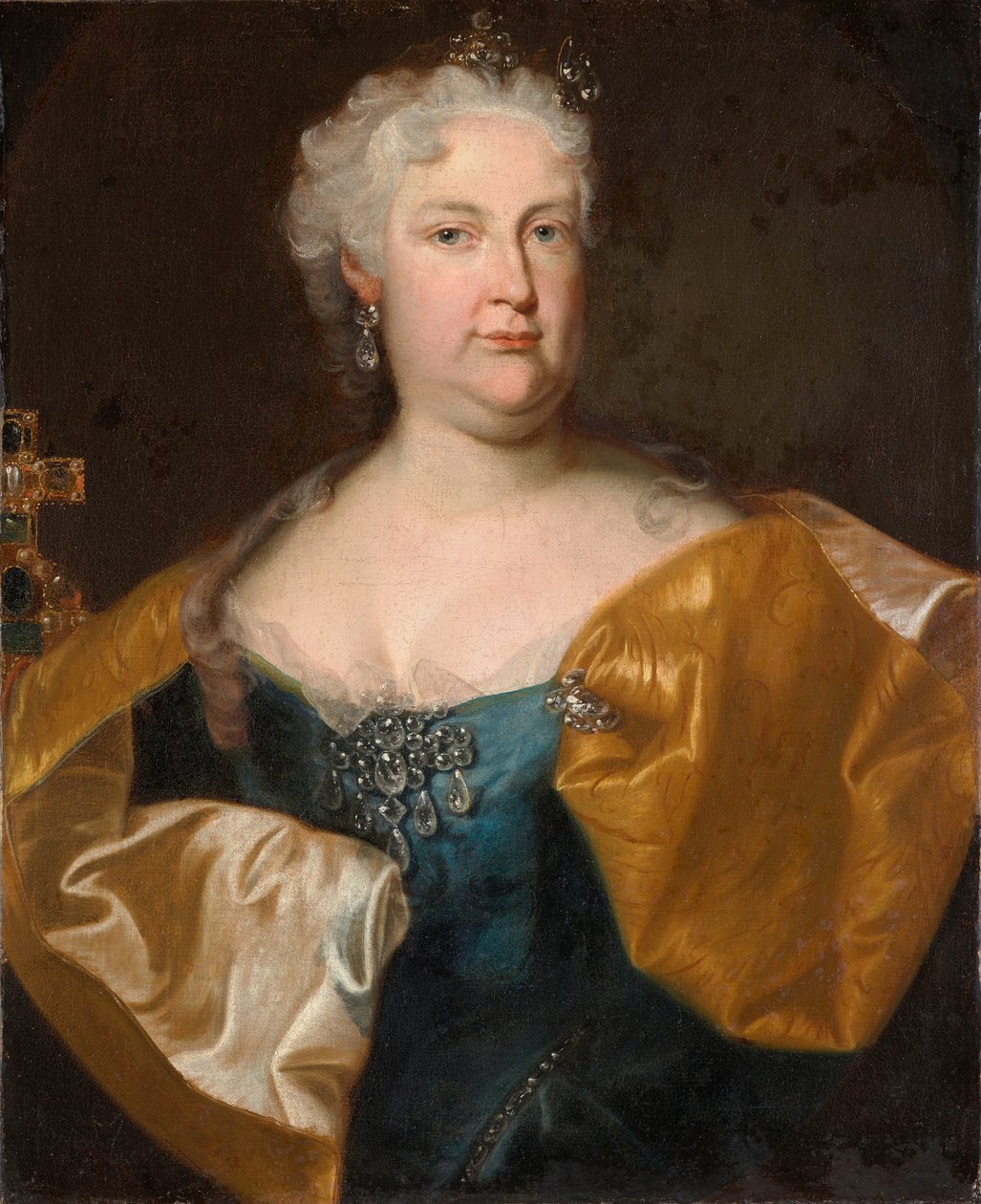 Erzsébet Christine braunschweigi császárné portréja. alkotó: Johann Gottfried Auerbach