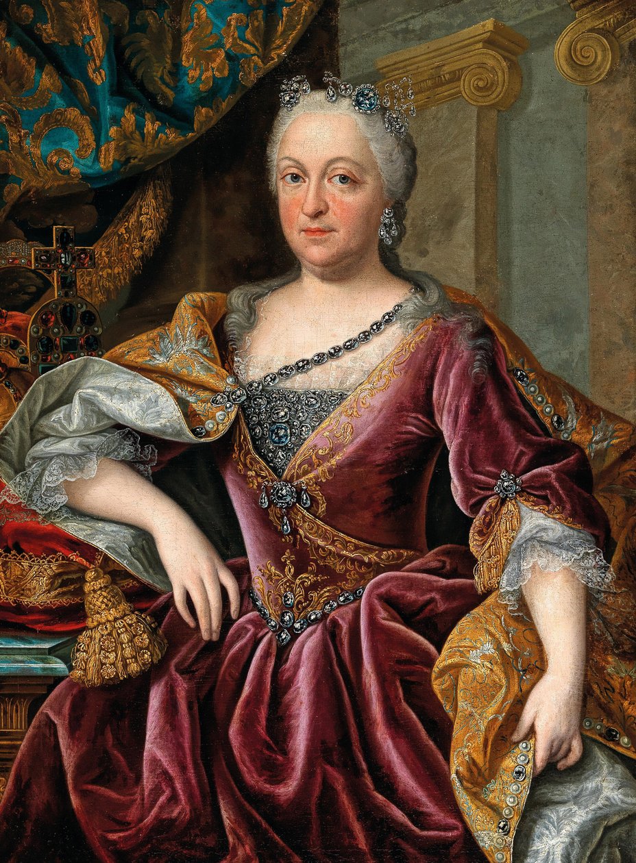 Maria Amália osztrák portréja 1701-1756, Szent-római császárné. alkotó: Johann Gottfried Auerbach