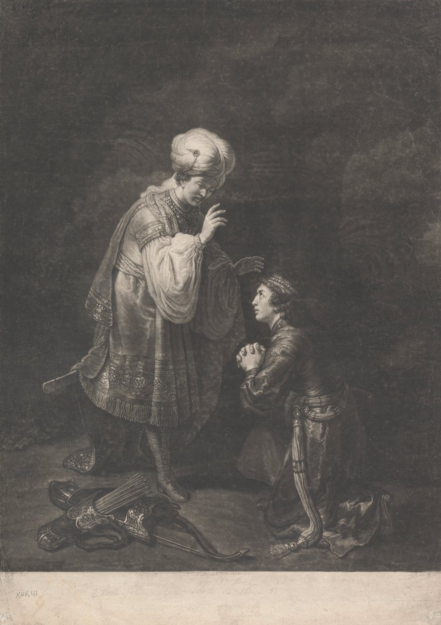Absolon engedelmessége atyjának, Dávid királynak alkotó: Johann Gottfried Haid