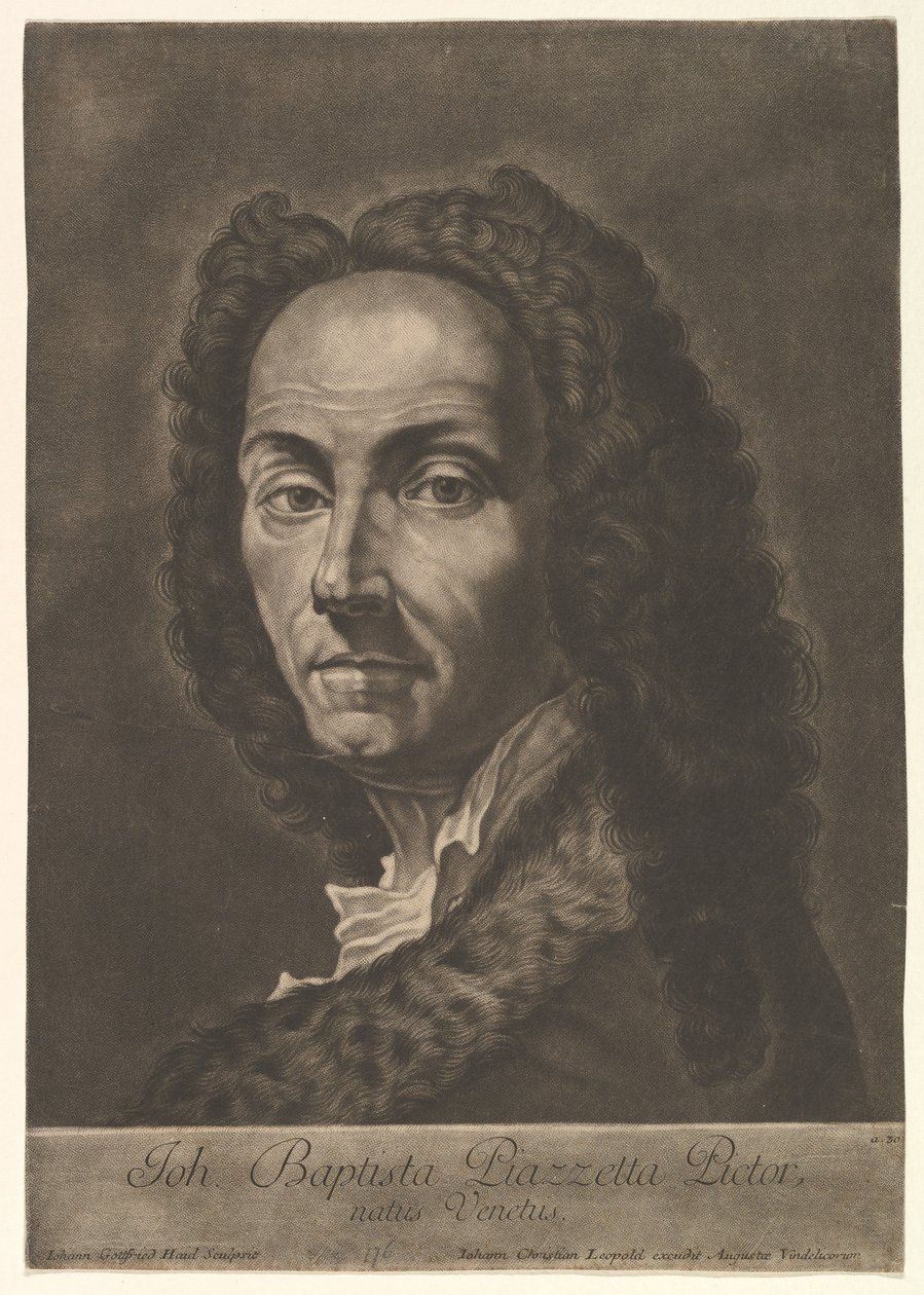 Giovanni Battista Piazzetta portréja, 18. század eleje. alkotó: Johann Gottfried Haid