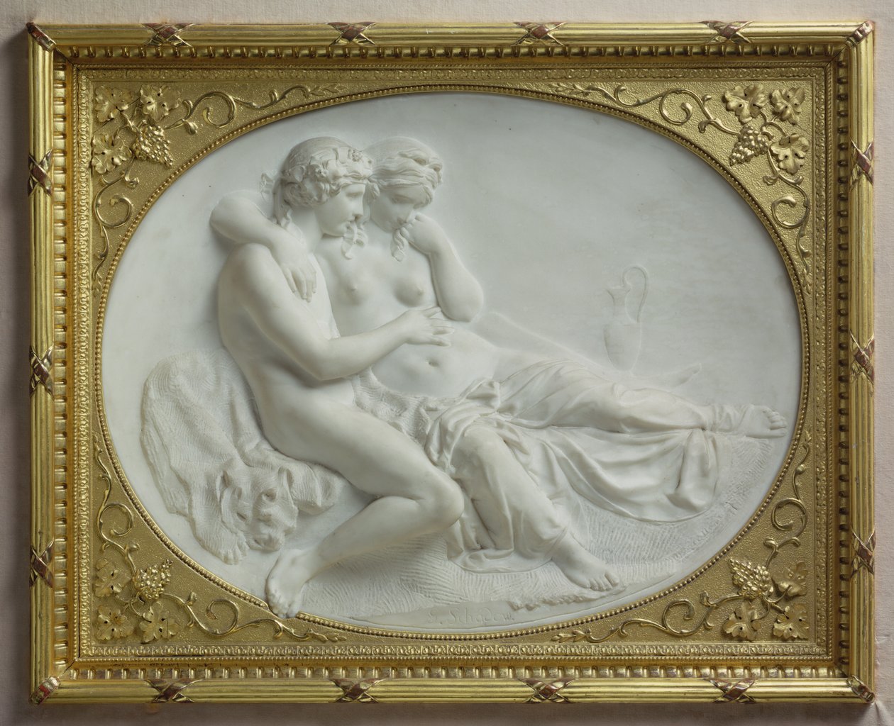 Bacchus vigasztalja Ariadnét, 1793 (márvány) alkotó: Johann Gottfried Schadow