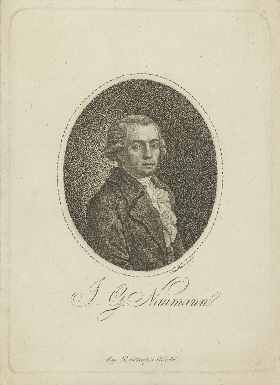 Johann Gottlieb Naumann zeneszerző portréja 1741-1801 , c. 1800. alkotó: Johann Gottfried Scheffner