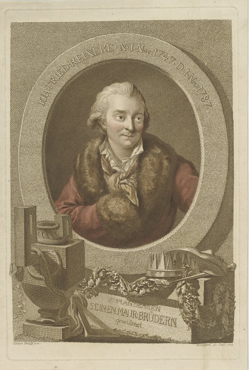 Johann Friedrich Reinecke portréja 1745-1787, 1788. alkotó: Johann Gottlob Seyffert