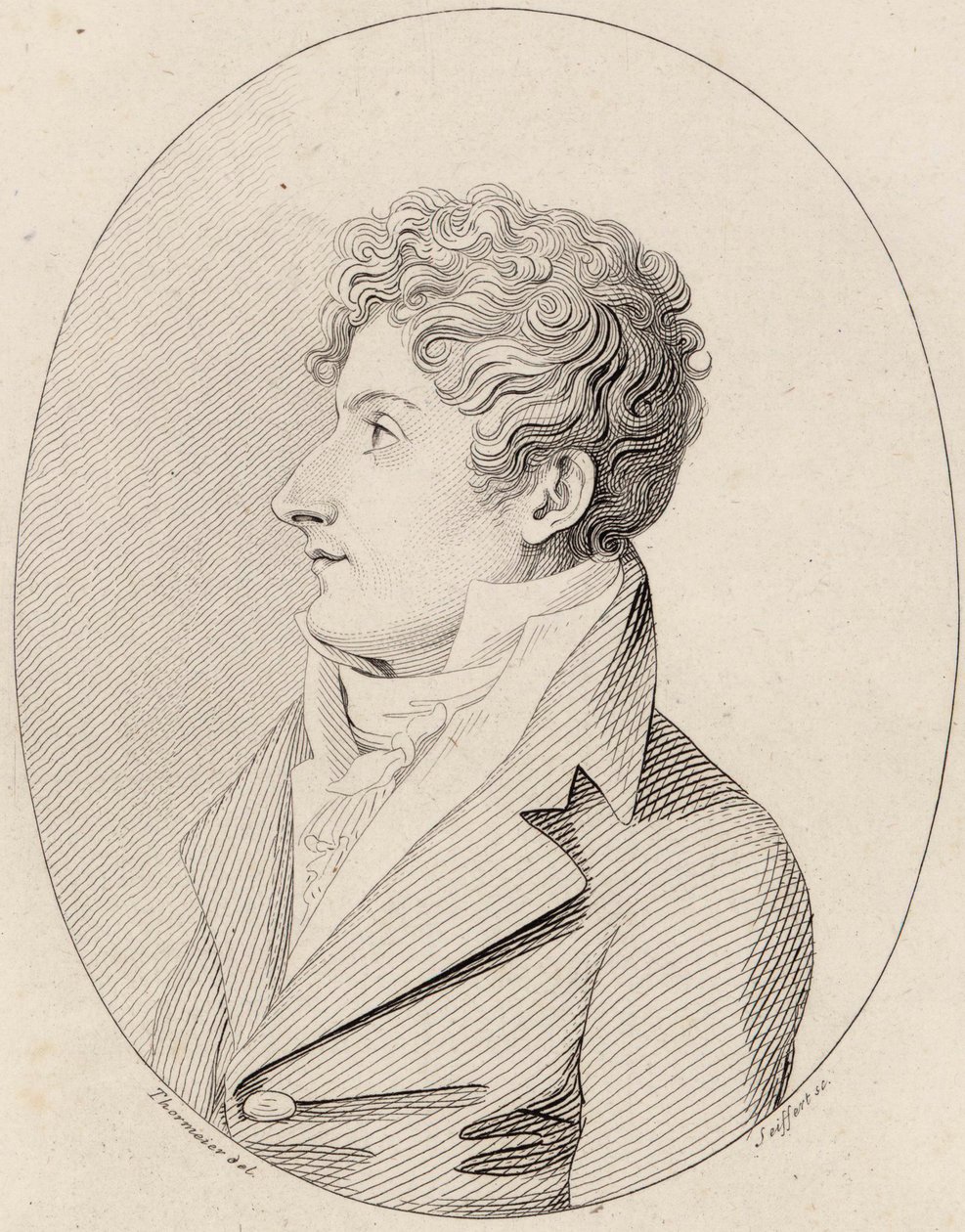 Francesco Morlacchi zeneszerző portréja 1784-1841, kb. 1820. alkotó: Johann Gottlob Seyffert