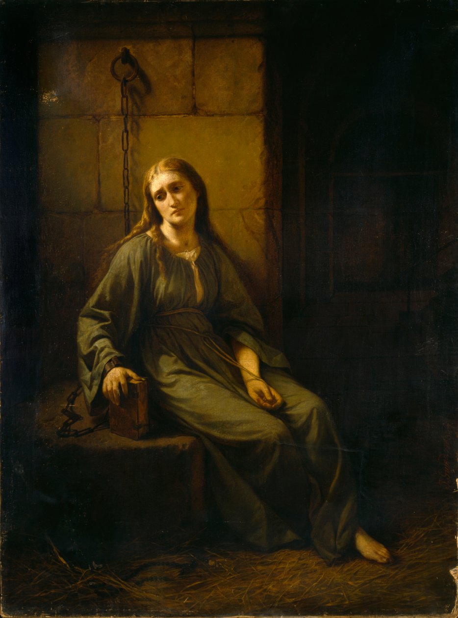 Marguerite a börtönben, 1863-1867. alkotó: Johann Grund