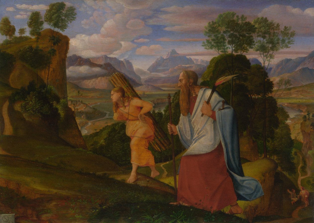 Ábrahám és Izsák, 1817 alkotó: Johann Heinrich Ferdinand Olivier