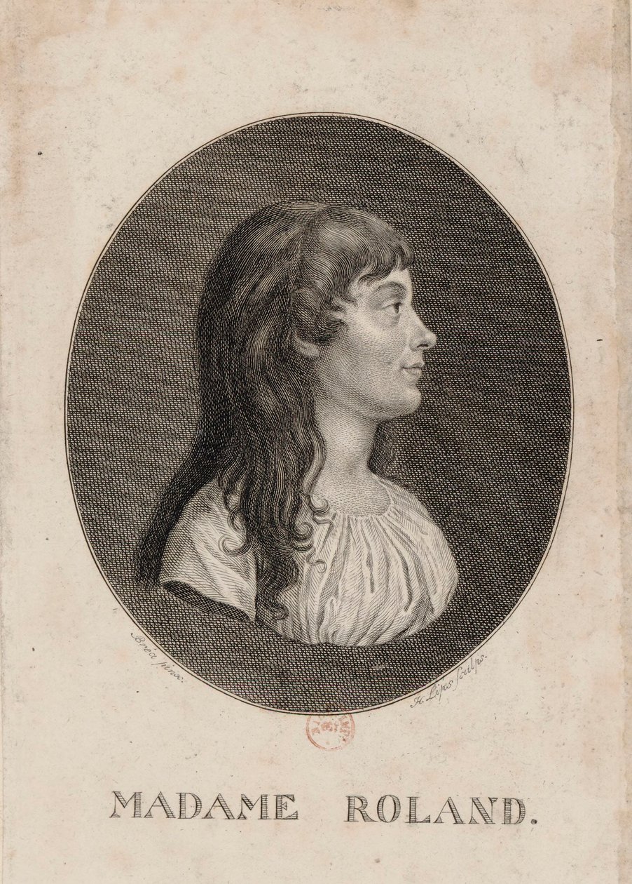 Madame Roland: Bréa pinx; H. Lips sculps. alkotó: Johann Heinrich Lips