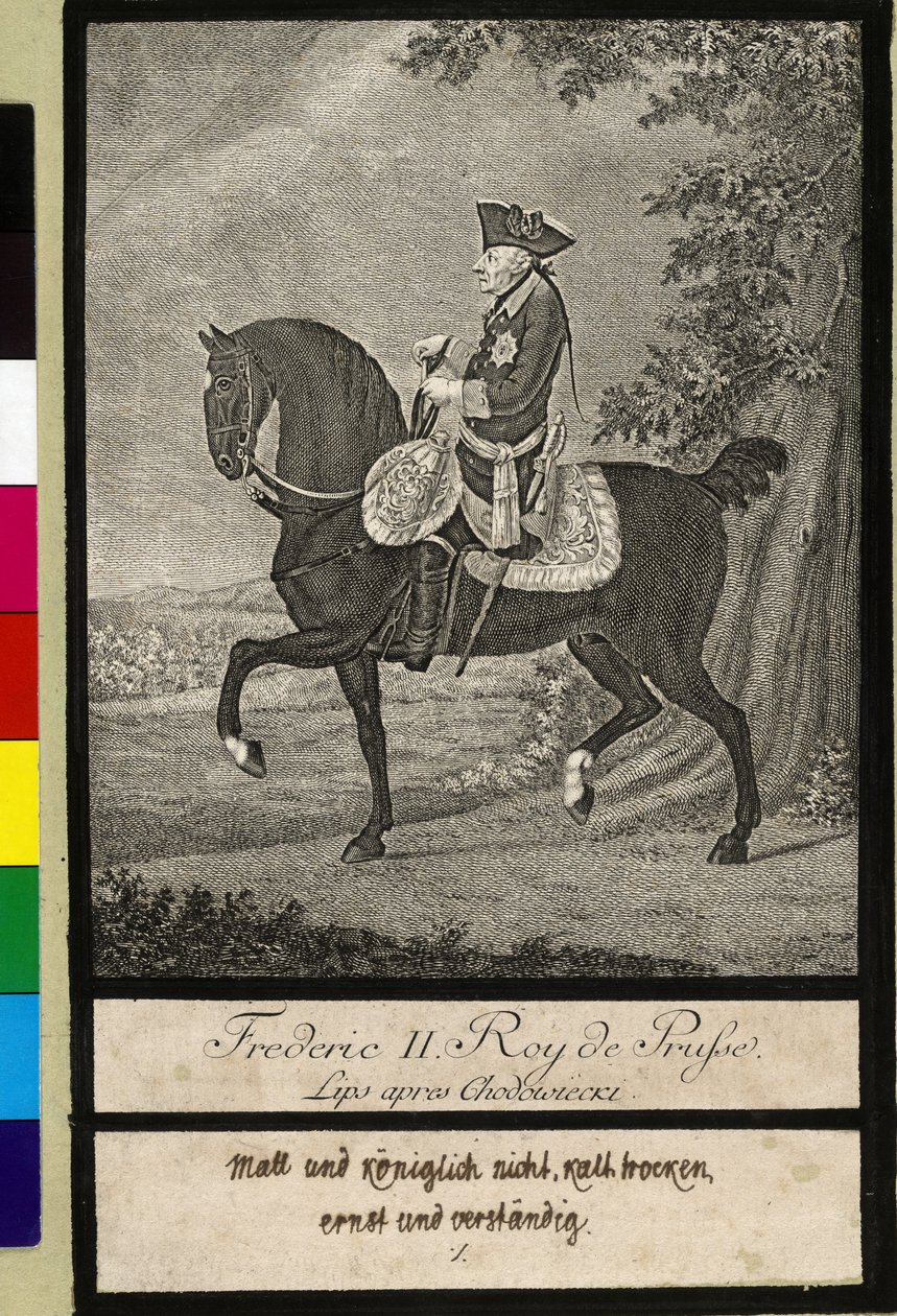 lóháton II. Frigyes porosz király alkotó: Johann Heinrich Lips
