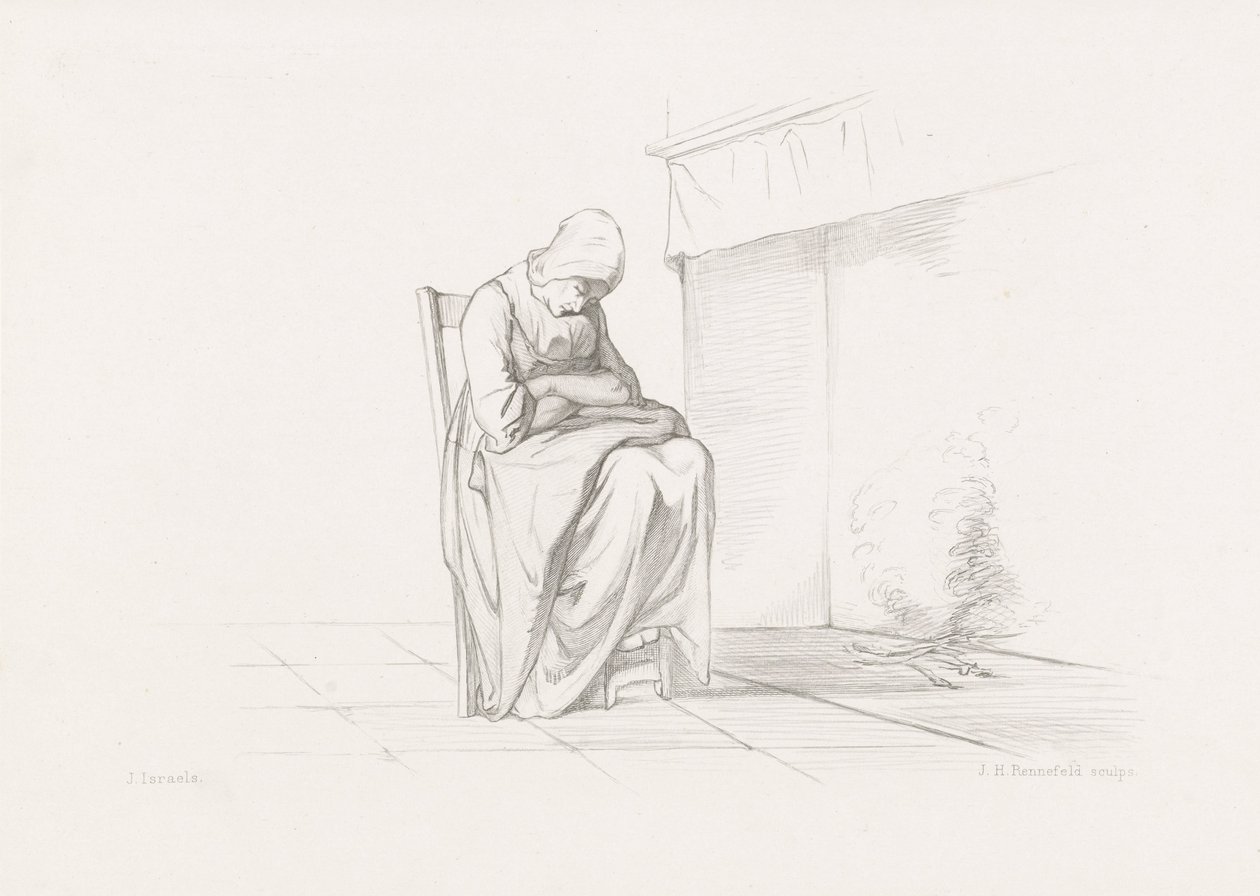 Délutáni alvás A tenger gyermekei (sorozat címe) alkotó: Johann Heinrich Maria Hubert Rennefeld