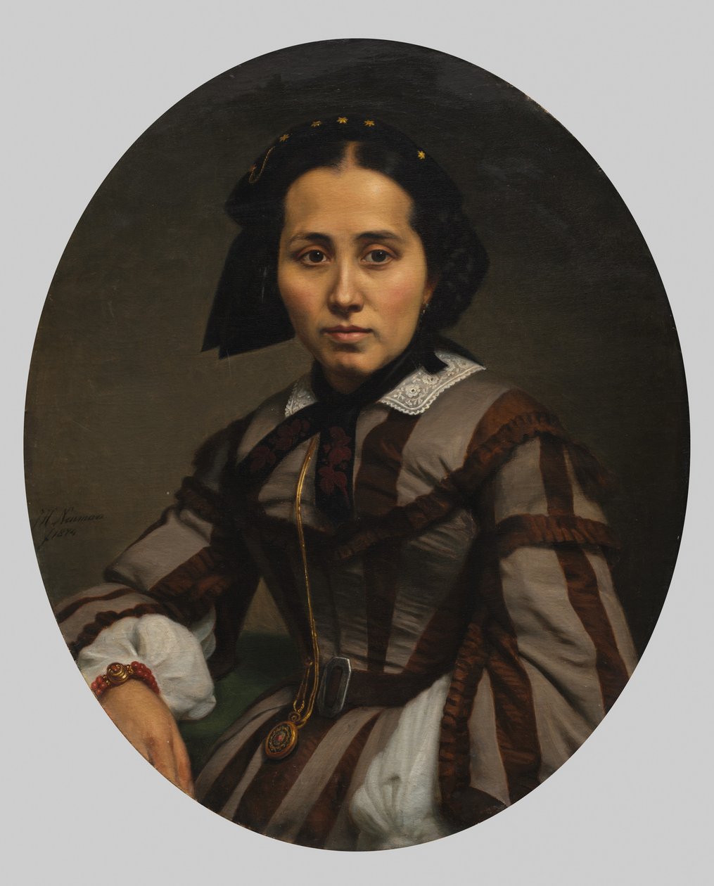 Egy hölgy portréja alkotó: Johann Heinrich Neumann