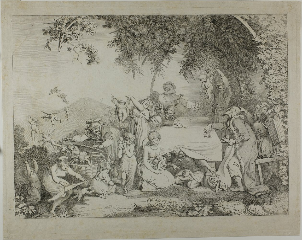 Ámor aukciója alkotó: Johann Heinrich Ramberg