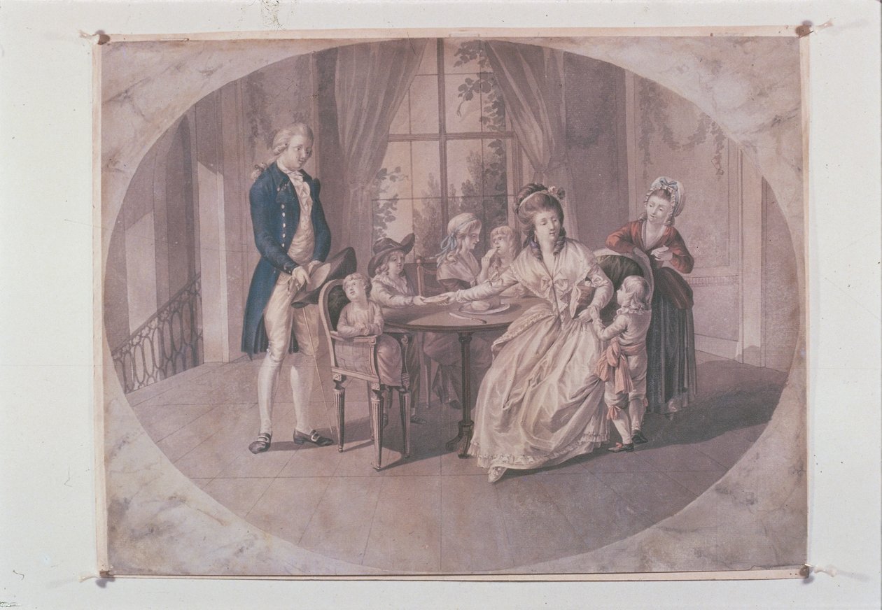 Illusztráció Goethe „Az ifjú Werther fájdalmai” című művéből (színes litó) alkotó: Johann Heinrich Ramberg