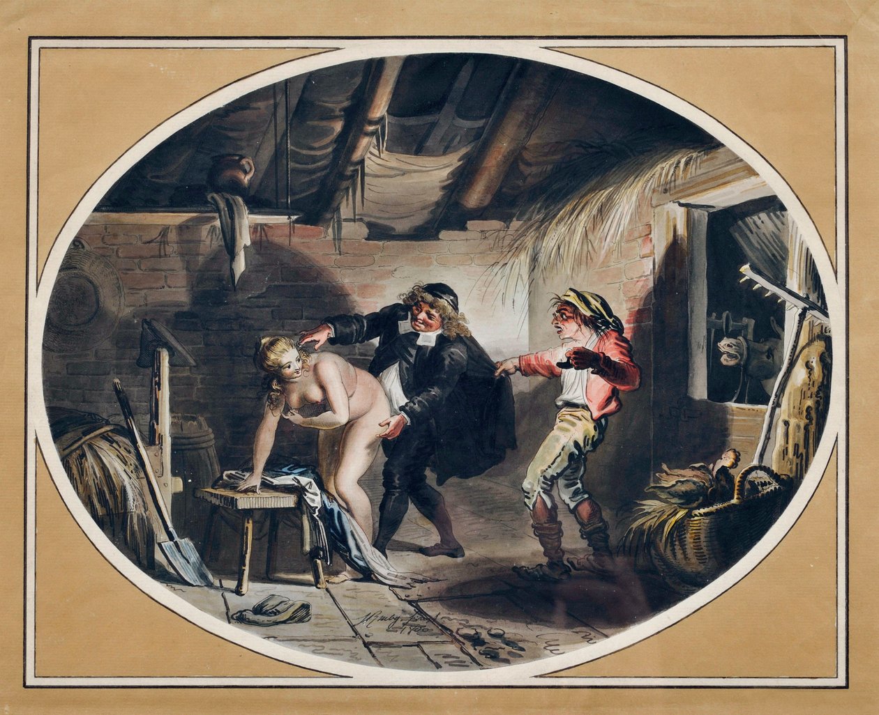 Compere Pierre kancája. (metszet és akvarell alkotó: Johann Heinrich Ramberg