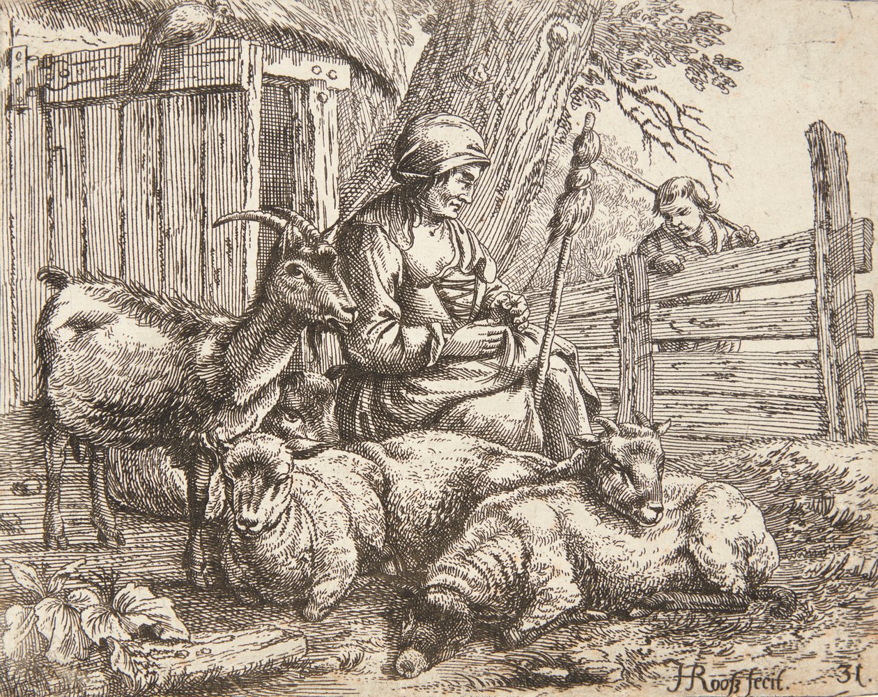 Egy forgó kerék alkotó: Johann Heinrich Roos