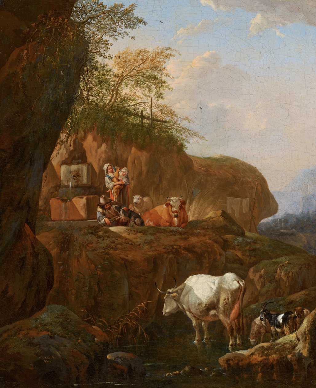 Olasz táj alkotó: Johann Heinrich Roos