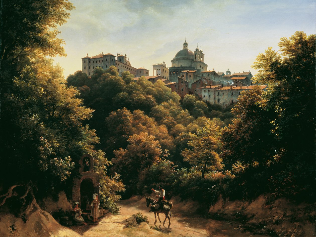 Ariccia kilátása alkotó: Johann Heinrich Schilbach
