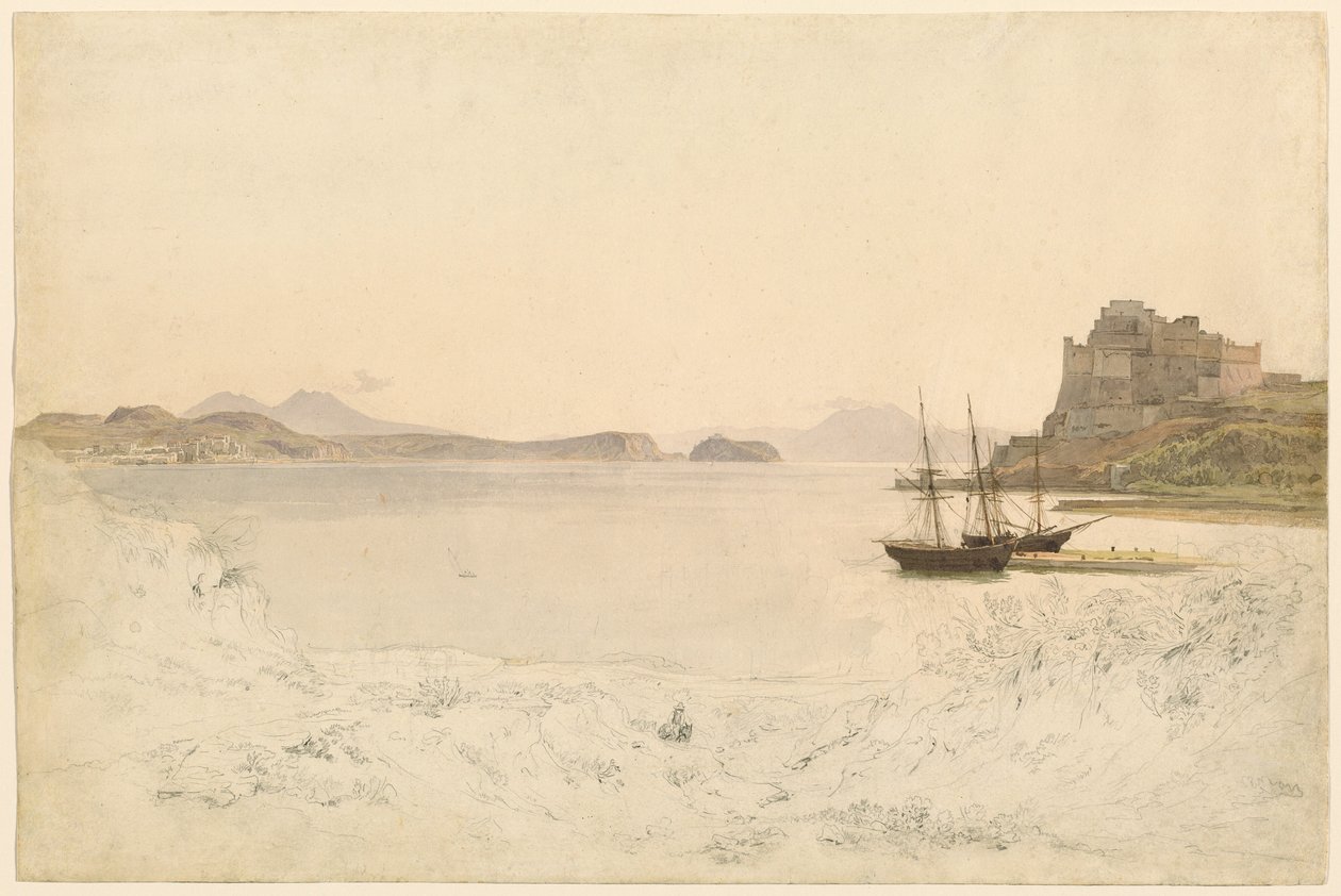 A Pozzuoli-öböl alkotó: Johann Heinrich Schilbach