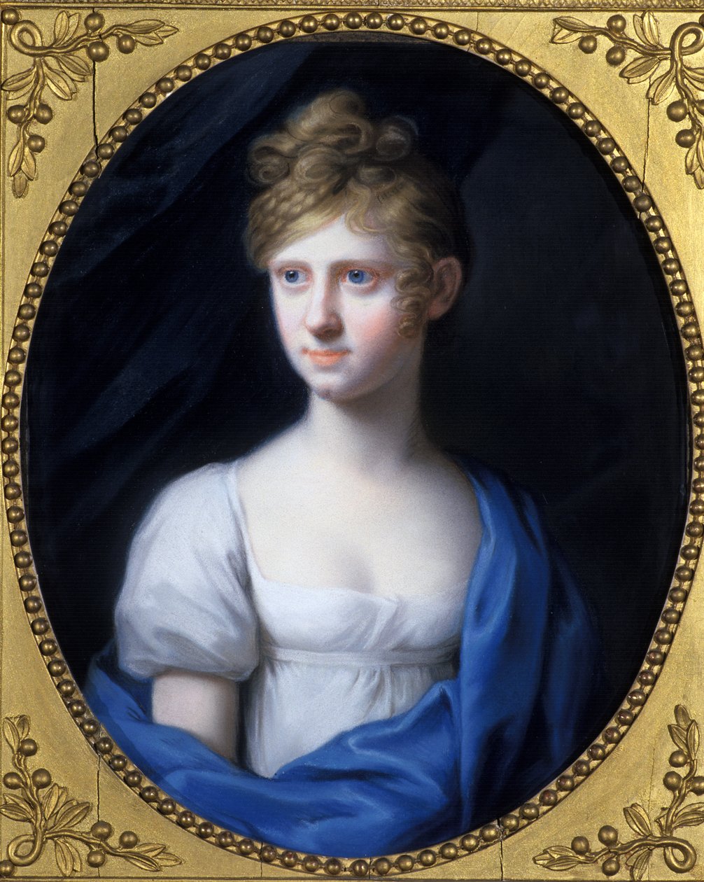 Amalie Adelheid Luise Therese Caroline szász-meiningeni hercegnő, 1808 körül alkotó: Johann Heinrich Schroder