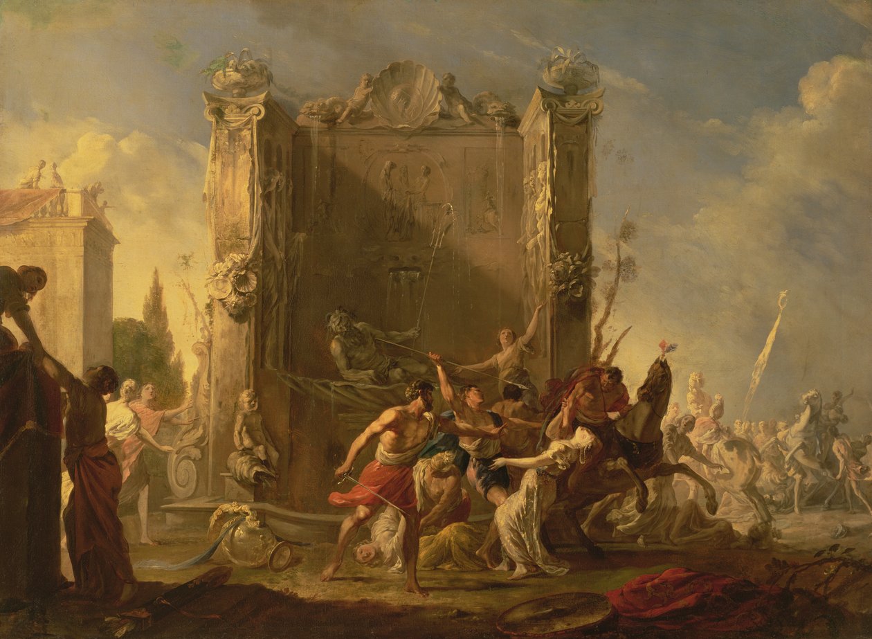 A szabin nők megerőszakolása alkotó: Johann Heinrich Schönfeld