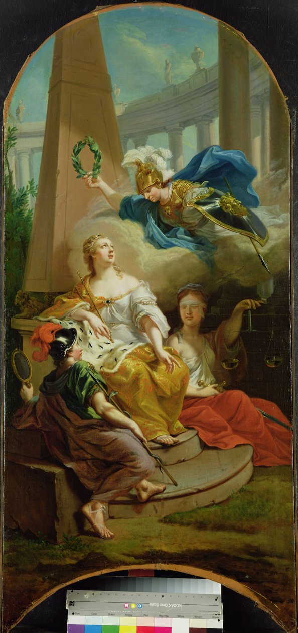 Hessen-Kassel földgrófjainak virágzó uralmát jelképező allegória, 1764 alkotó: Johann Heinrich Tischbein