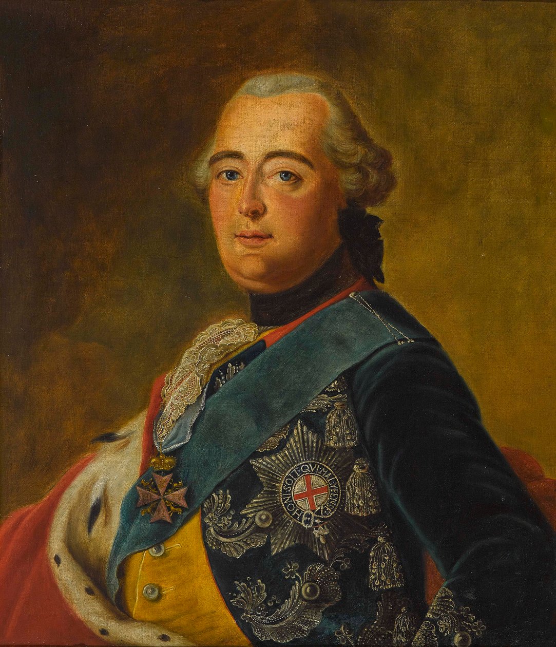 II. Frigyes de Hesse Cassel - II. Frigyes, Hesse-Kassel földgrófja (1720-1785) - Tischbein, az idősebb Johann Heinrich (1722-1789). Olaj, vászon Méret: 77x65 cm Magángyűjtemény alkotó: Johann Heinrich Tischbein