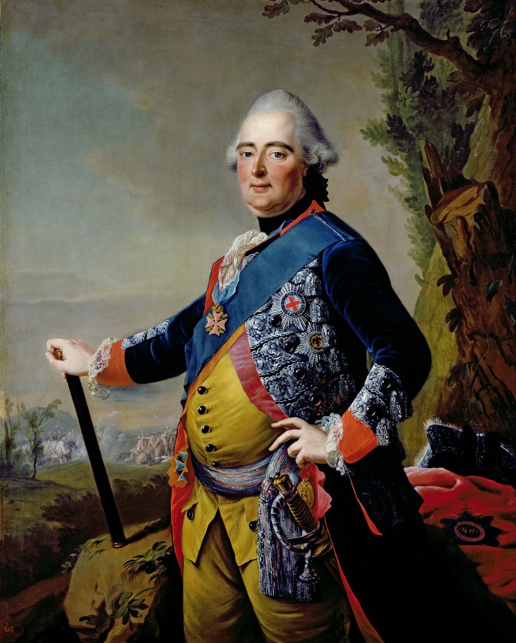 II. Frigyes, Hessen-Kassel földgrófja, 1773 körül alkotó: Johann Heinrich Tischbein