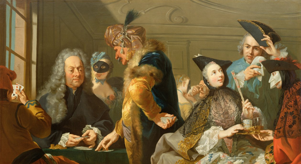 Szerencsejátékosok az előcsarnokban alkotó: Johann Heinrich Tischbein