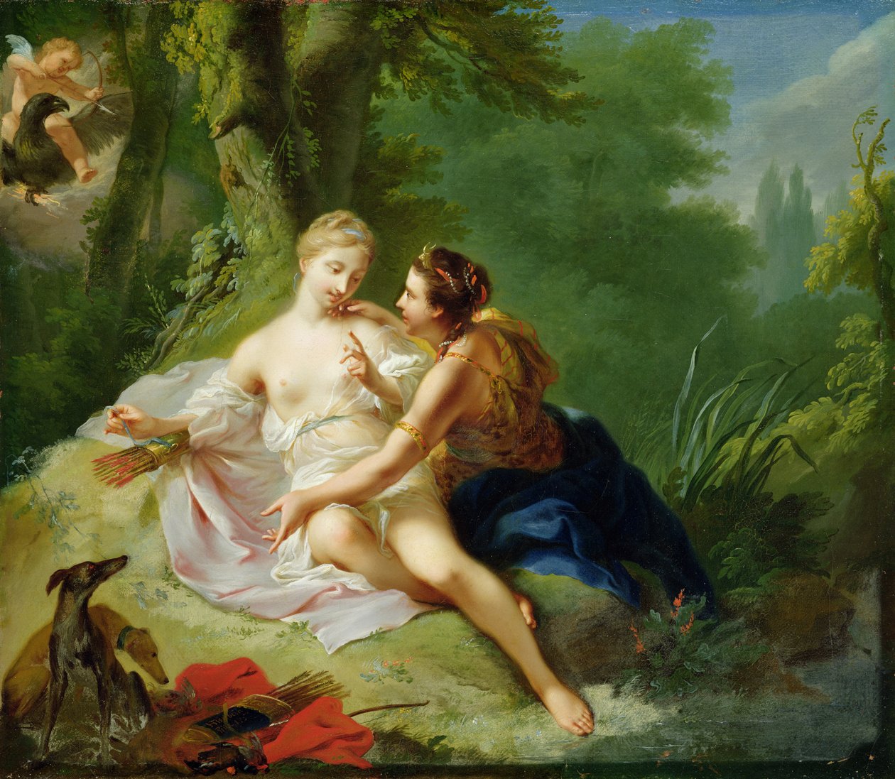 Jupiter Dianának álcázva, elcsábítja Callistót, 1756 körül alkotó: Johann Heinrich Tischbein
