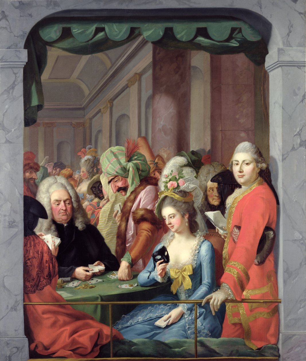 A kasseli udvar álarcos személyiségei alkotó: Johann Heinrich Tischbein