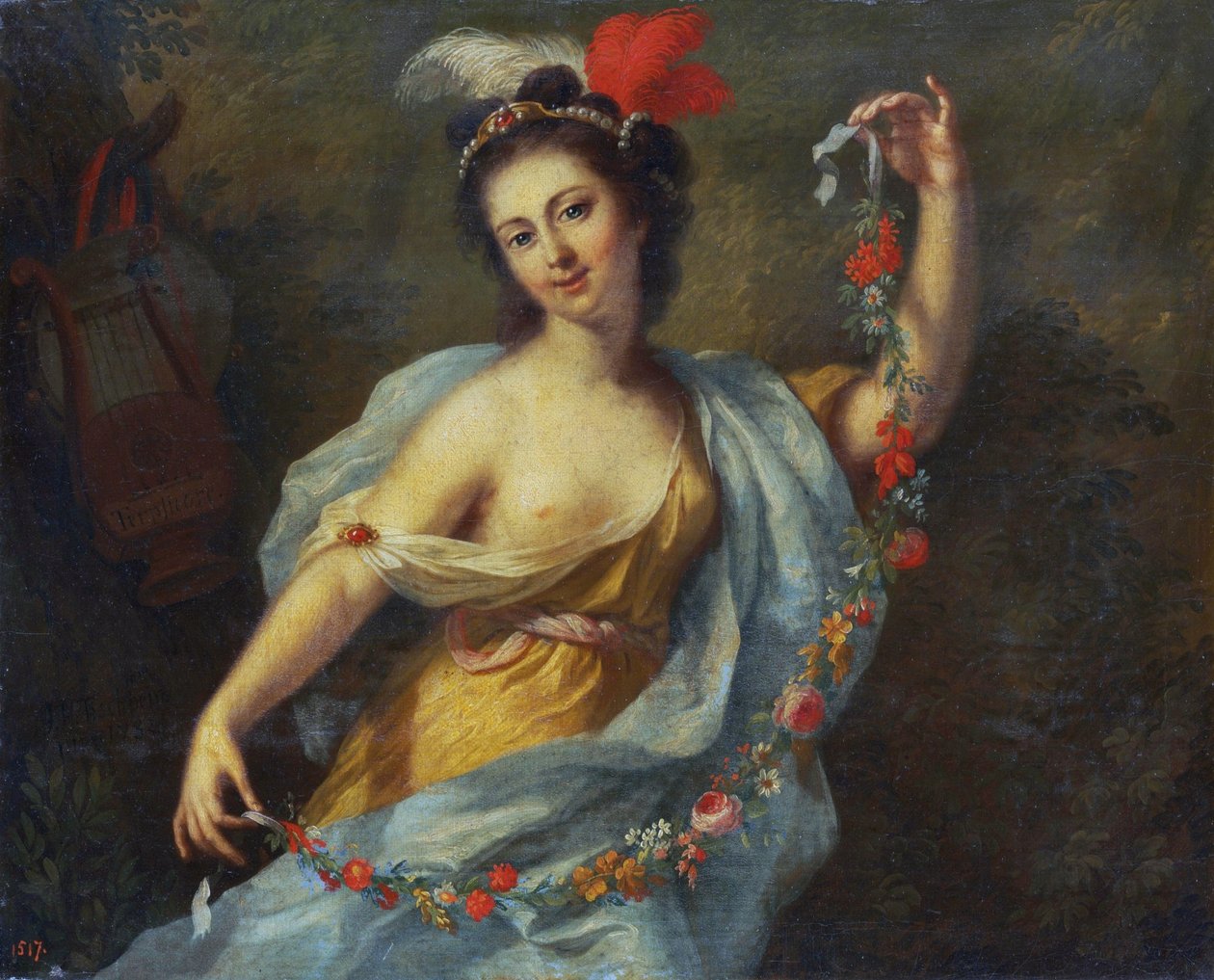A múzsa Terpsichore (A kilenc múzsa, 1782) alkotó: Johann Heinrich Tischbein