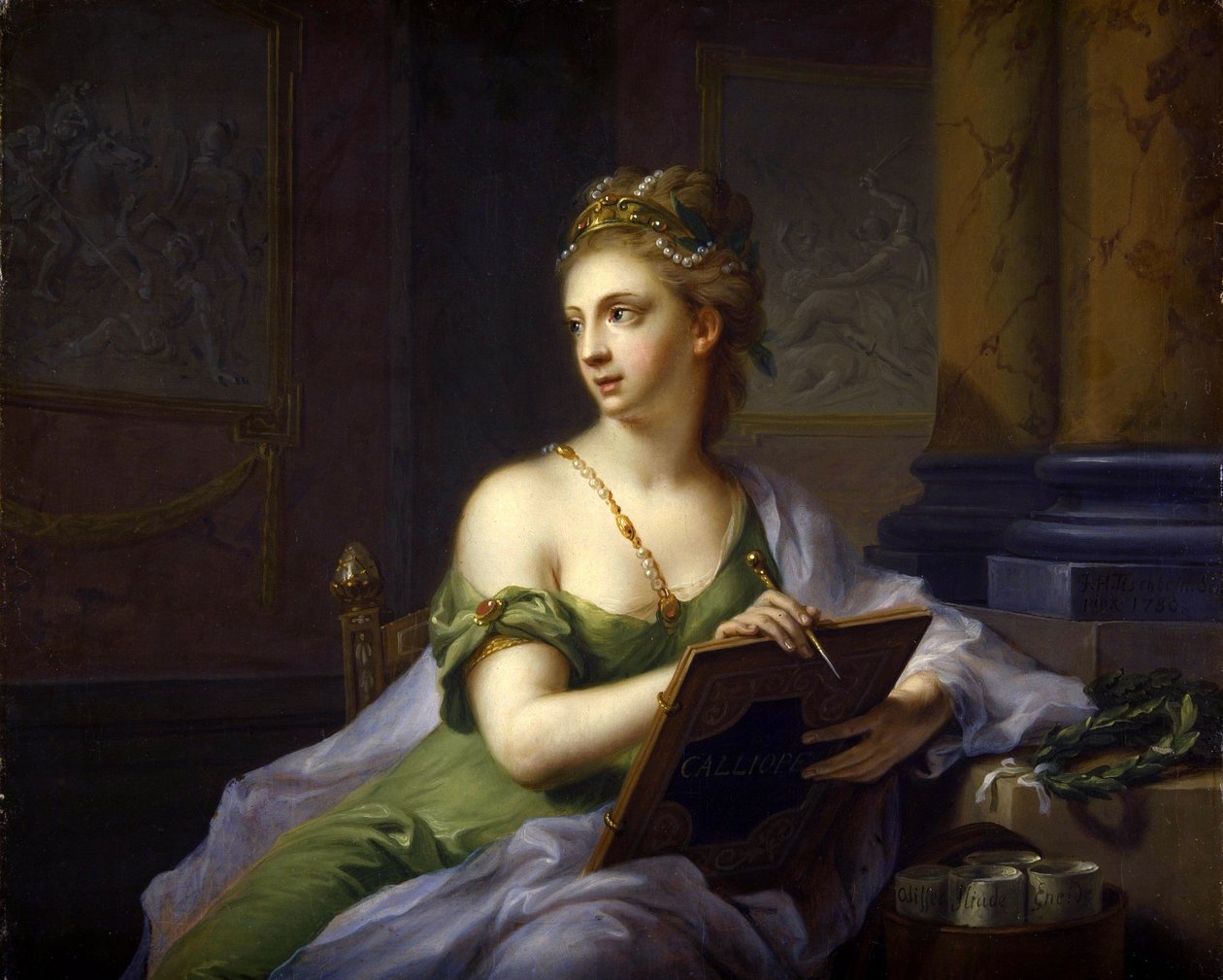 A kilenc múzsa - Kalliopé (epikus költészet) alkotó: Johann Heinrich Tischbein